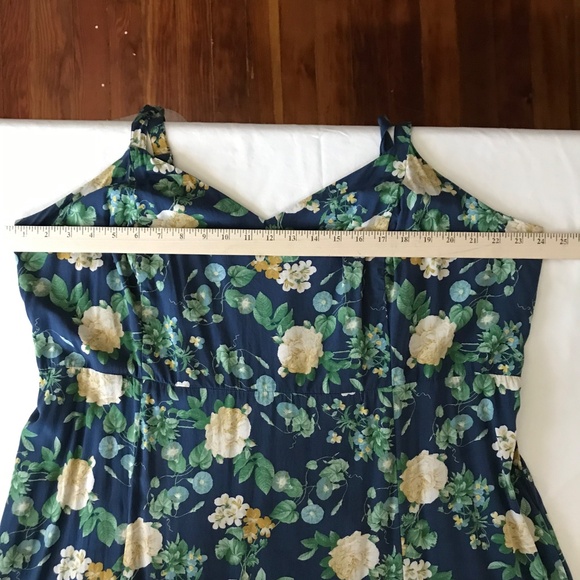 OLD NAVY Floral Maxi Slip Dress Navy Women’s Plus Size 3X - Picture 8 of 16